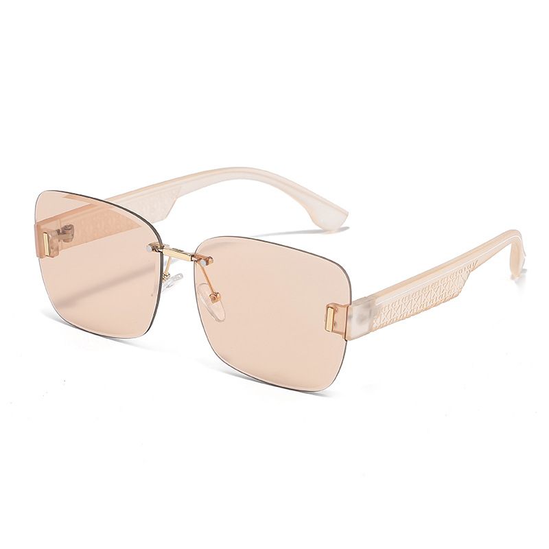 310 nya fyrkantiga båglösa solglasögon med skurna kanter, populära på internet för kvinnor, moderiktiga solglasögon med samma design_voghion.com