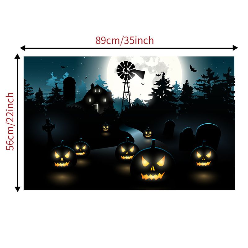Halloween Pumpkin PVC AFH Series Devil Crawling Living Room Bedroom Decorative Wall Stickers_voghion.com