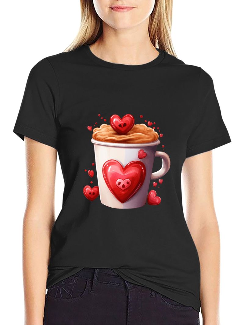 Forår og sommer Europæiske og amerikanske kvinders nye dame-afslappet mode løse toppe trykte dame-T-shirts_voghion.com