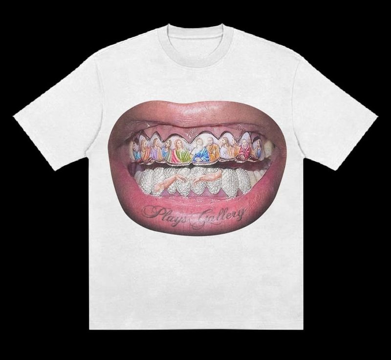 Maglietta hip hop alla moda europea e americana, con stampa creativa, stile retrò, per coppie, da uomo e da donna, stile transfrontaliero, a maniche corte._voghion.com