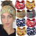 Unisex Knot Headband Color Matching Pattern Printed Sports Headband Fashion Polka Dot Wide Edge Elastic Headband_voghion.com