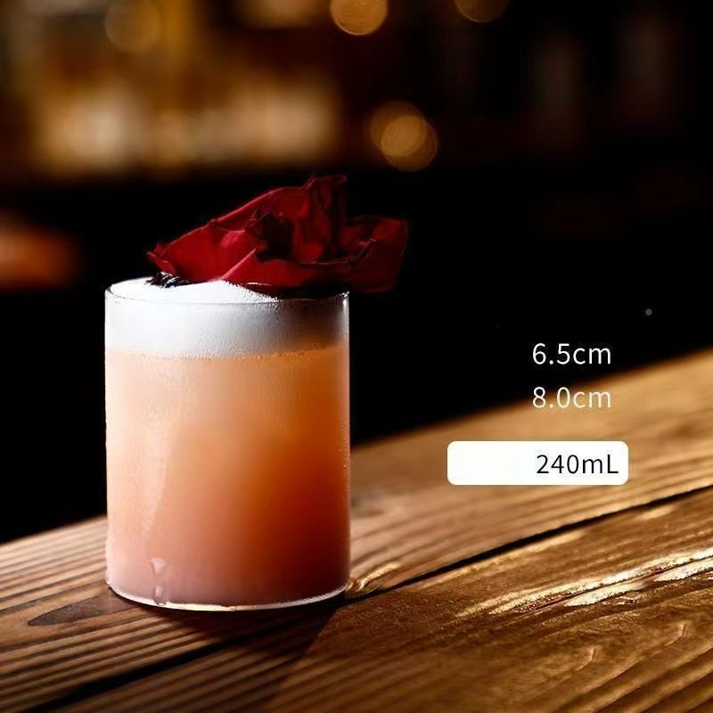 Maple Orange Bar Japanese Ultra-Thin Straight Long Drink Colin Hibiscus Juice Milk Cocktail Cup_voghion.com