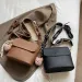 Women's Minimalist Designer New Lychee Pattern Wide And Narrow Double Strap Shoulder Magnetic Buckle Zipper Crossbody_voghion.com