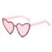 Jelly Colored Peach Heart Heart-shaped Diamond Studded Fashion Sunglasses, Internet Famous, Same Style Street_voghion.com