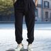Pantaloni casual multitasche da uomo con colletto chiuso, pantaloni a gamba dritta in cotone e lino_voghion.com