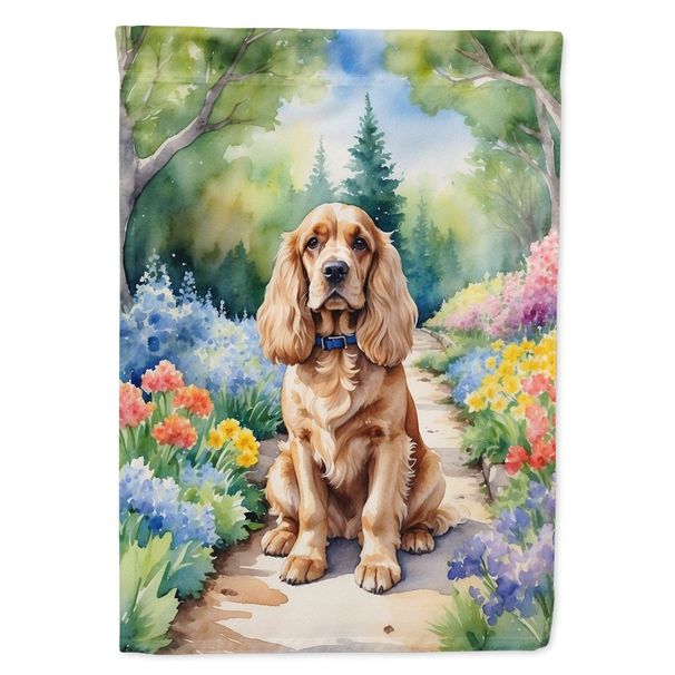 Spaniel Giardino Percorso Dimensioni Giardino Drativo Letti Bandiera Cocker Patio Striscione Fiore Opera d'arte Giardino Bandiera Bandiera Primavera Giardino Esterno Cassetta della posta_voghion.com