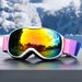 Magnetic Flip Cover Ski Men, Double Layer Anti-Fog Snow Goggles, UV Protection, Dustproof Mountaineering Goggles For_voghion.com