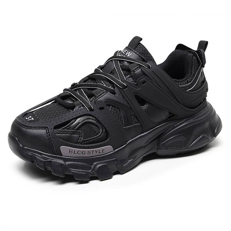 New 2025 Fashion Sneakers Women Men Mesh Breathable Thick Sole Non-Slip Wear-Resistant Running Shoes 36-44_voghion.com