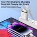 4USB Multi Port 5V2.4A Mobile Fast Charging Head Standard Travel Charger_voghion.com