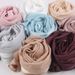 Women's Scarves New Women's Headscarf Shawl Pleated Chiffon With Stripes Natural Wrinkle Middle East Dubai Headscarf Hijab_voghion.com
