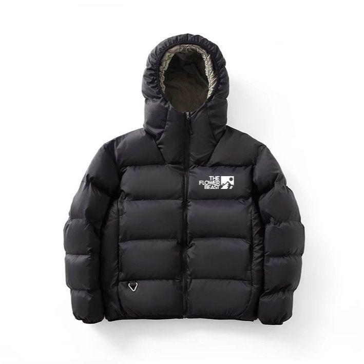 Herrenbekleidung 25 Neue Winter Herren Trendy Letter Logo Baumwollmantel Plus Samt Dicker Warmer Baumwollmantel mit Kapuze_voghion.com