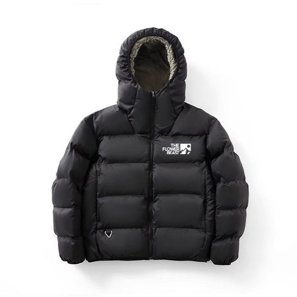 Herrenbekleidung 25 Neue Winter Herren Trendy Letter Logo Baumwollmantel Plus Samt Dicker Warmer Baumwollmantel mit Kapuze_voghion.com