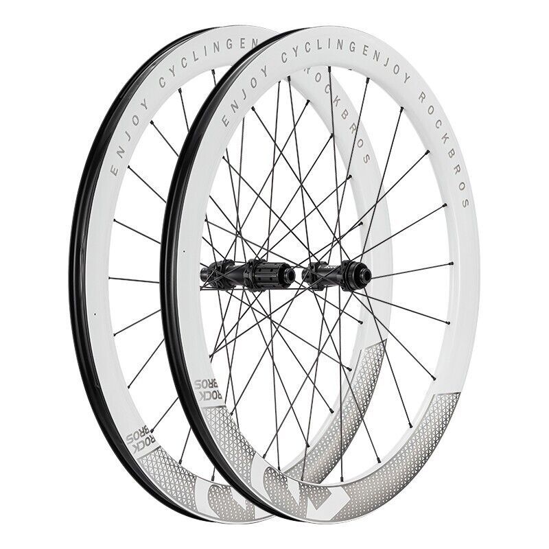 Juego de ruedas para bicicleta ROCKBROS 700C, ruedas de fibra de carbono, 36 dientes, 50 mm_voghion.com