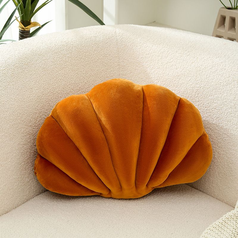 Shell-Shaped Plush Pillow - Soft Spandex Decorative Throw Pillow For Sofa/Bed/Car (Cute Home Decor Office Styling Comfortable & Washable)​_voghion.com
