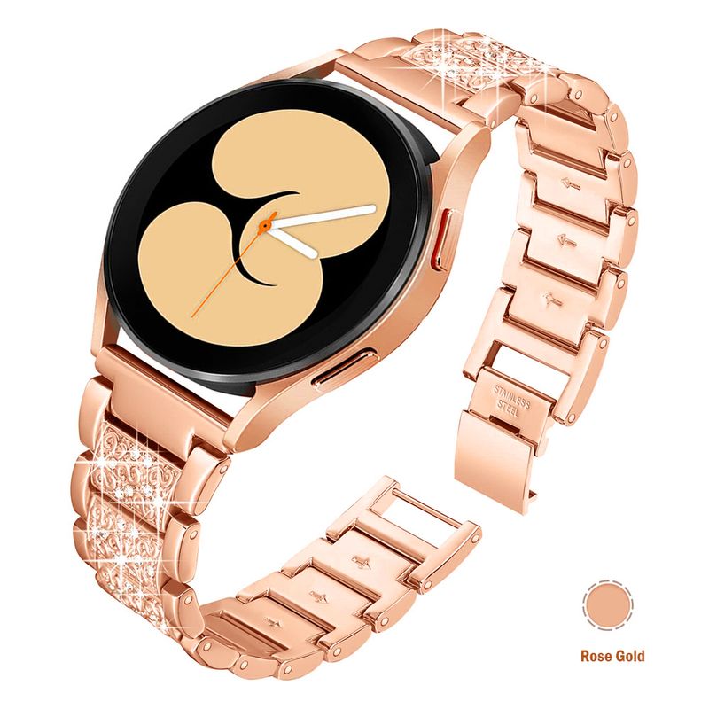 Diamanten band voor Samsung Galaxy Horloge 6/4/Classic/5/pro/Active 2 40mm 44mm Metalen 20mm 22mm link Armband huawei gt_voghion.com