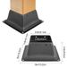 Powder-Coated Black Base Skirt Deck Base Post 4x4\ Flange Post 2.5LBS Dec Post Deck PCS Support Actual 5 3.38x3.38\ Skirt Post_voghion.com