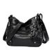 Soft leather fashionable double-layer satchel Korean version large-capacity washing leather small bag_voghion.com