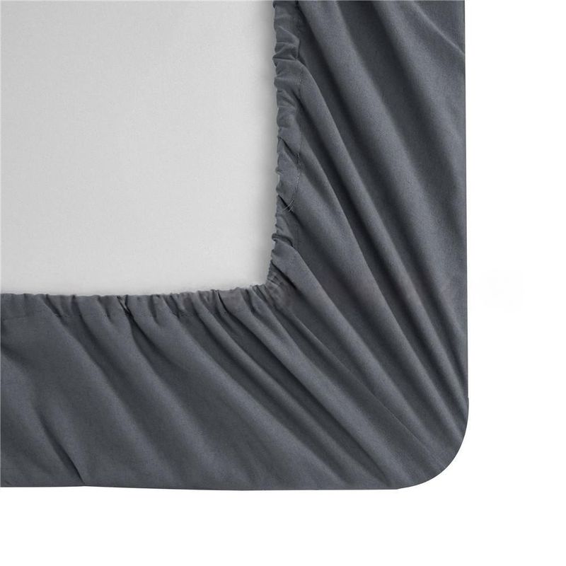 Lençol de cama de fibra macia, cor sólida, lixado, protetor de colchão, lençol com elástico_voghion.com