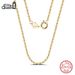 Collana con catena delicata da 1 mm in argento Sterling 14K Effie Queen, in oro italiano 14 carati, per donne, gioielli da festa SC20_voghion.com