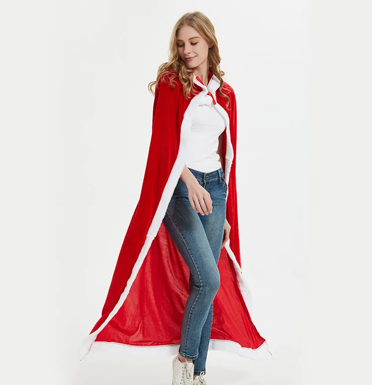 Christmas costumes adult Christmas cape cape Little Red Riding Hood Christmas cape children's party stage costumes_voghion.com