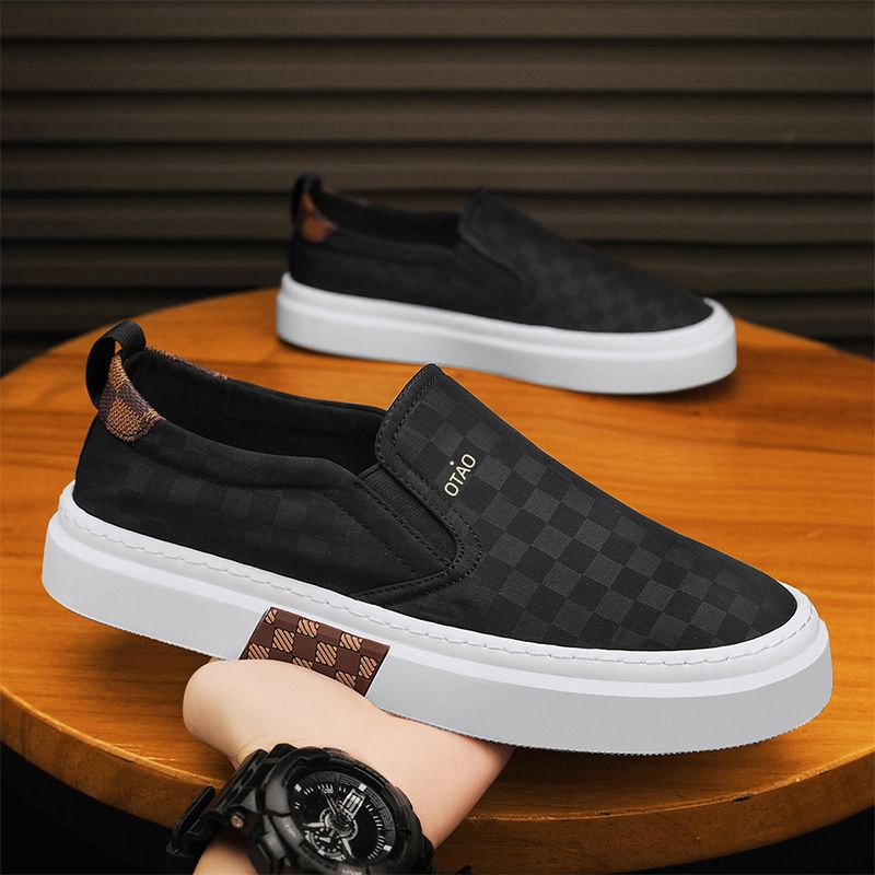 Canvas Schuhe Herren Sommer Neue Mode Slip-on Casual Atmungsaktive Loafer Herren Casual Schuhe One Drop_voghion.com