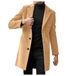 Men's Clothing Mid Length Long Sleeved Woolen Coat Autumn And Winter Woolen Coat Woolen Suit Windbreaker_voghion.com
