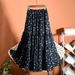 Women's new elastic splicing large swing long chiffon skirt long skirt_voghion.com