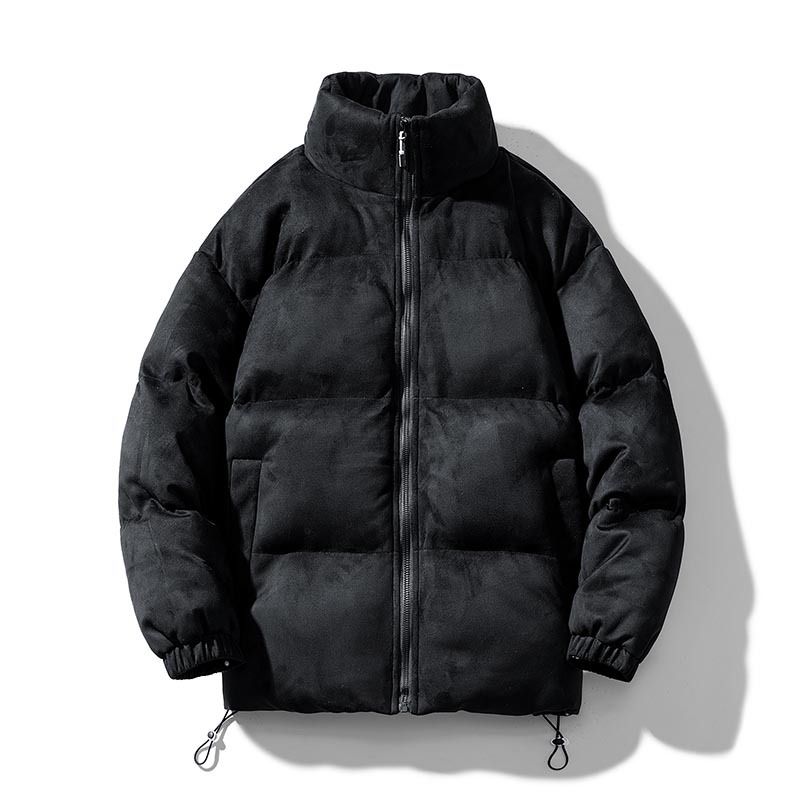 ​​Wildledergefütterte Pufferjacke für Herren – Inspirierter Oversize-Mantel mit Stehkragen (Hellgrau/Dunkelgrau/Schwarz/Grün/Braun)​​_voghion.com