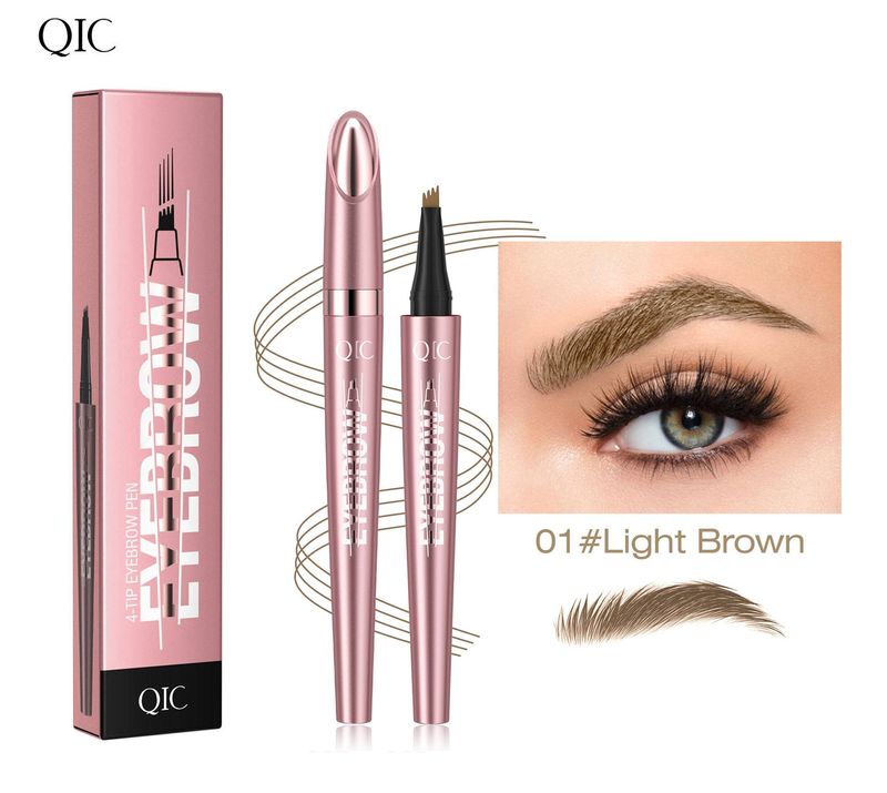 QIC Popular Makeup Liquid Eyebrow Pencil, Extremely Fine, Waterproof, Sweat Proof, Non Smudging, Four Fork Water Eyebrow Pencil_voghion.com