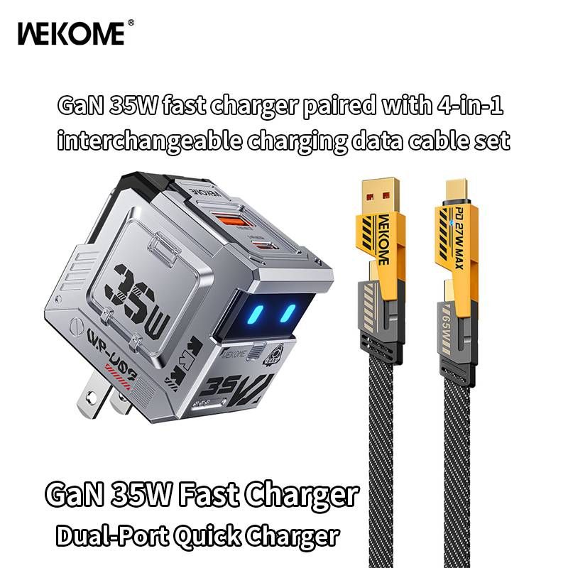 WEKOME Navigator Series 35WGaNCharger(US)+Fast Charge(65+27w)Multi-charging Cable_voghion.com