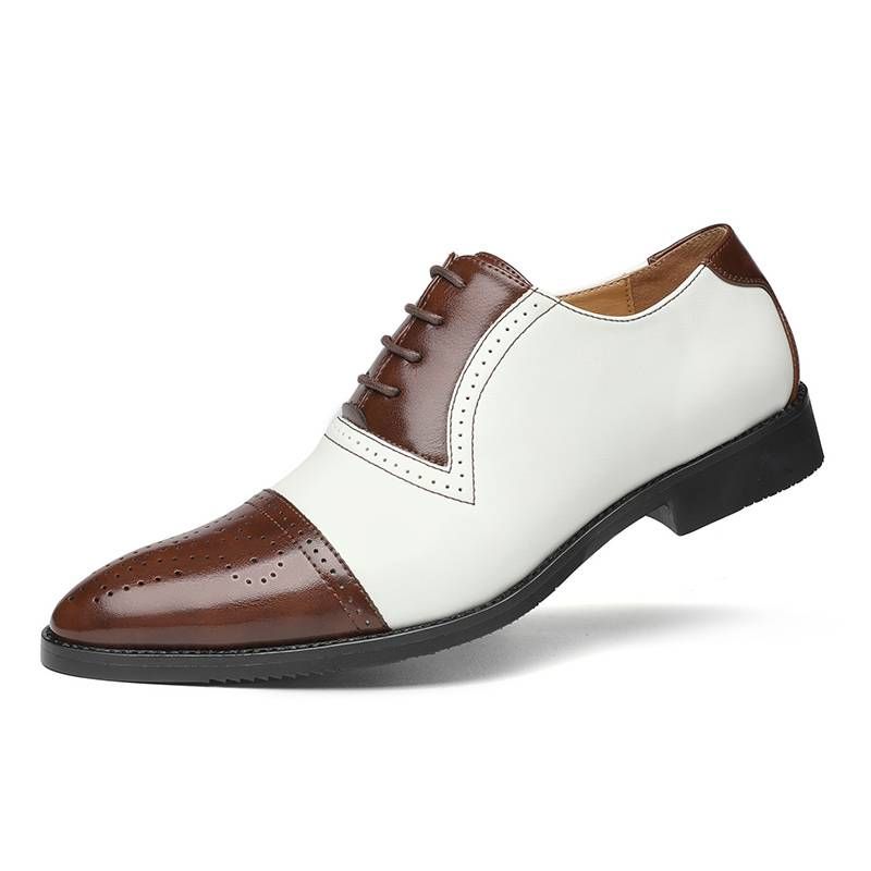 2025 Business Men Shoes Classic Leather Formal Dress Shoes For Men Breathable Pointed Toe Office Wedding Shoes Mens Oxford Shoes_voghion.com