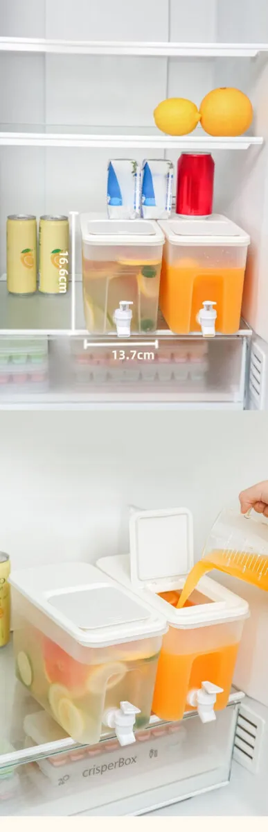 4L Refrigerator Water Bottle Summer Large Capacity Fruit Tea High Temperature Resistant Outdoor Cold Drink_voghion.com