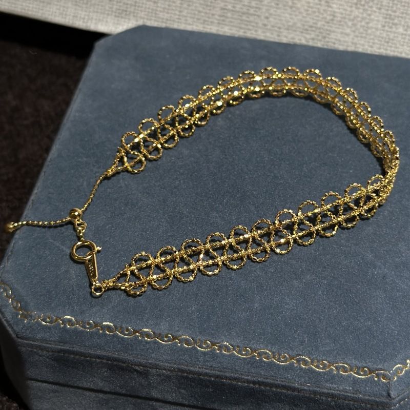 S925 Sterling Silver Italian Imported Lace Bracelet Vintage French Elegance Temperament Simple Jewelry_voghion.com