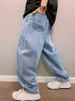 Y2k Oversize Fashion Baggy Jeans Mens Loose Straight Streetwear Hip Hop Denim Trousers Washed Trendy Wide Leg Pants Light Blue_voghion.com