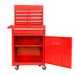 Rolling Tool Chest, 5-Drawer Tool Box Organizer W/Lockable Wheels & Sliding Drawers & Detachable Top & Adjustable Shelf, Tool Storage Cabinet For Garage Workshop(RED)_voghion.com
