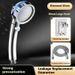 Soffione doccia portatile di lusso a 4 modalità: getto a pioggia/massaggio ad alta pressione con interruttore per il risparmio idrico e vestibilità universale (ABS cromato)_voghion.com