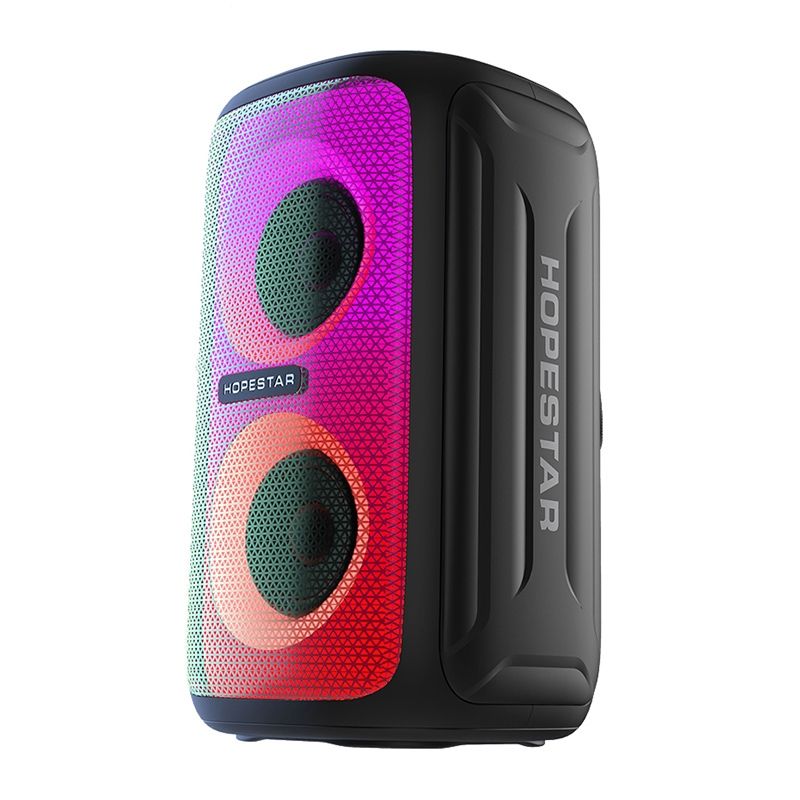 HOPESTAR Party 110 Mini haut-parleur Bluetooth sans fil avec lumières colorées (noir)_voghion.com