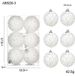 Set Of 6 Glittering Christmas Ornament Balls – Foam Decorative Hanging Balls For Tree, Window & Door Decor (Multiple Styles)_voghion.com