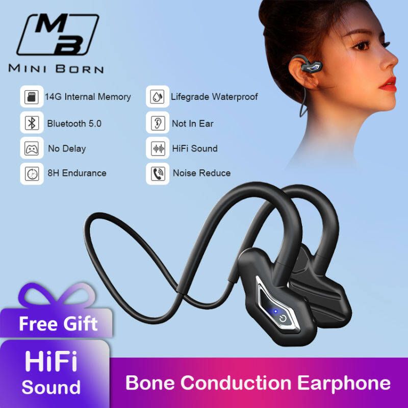 2024 Official store Earphones Air Conduction Sports Bluetooth5.3 Wireless Headphones HIFI Stereo Headset Neckband Headphone Non-In-Ear Earbuds HD Ste_voghion.com