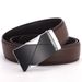 Men's Double-Sided Genuine Leather Belt With Automatic Buckle - Business & Formal Style (Custom Logo Available)_voghion.com
