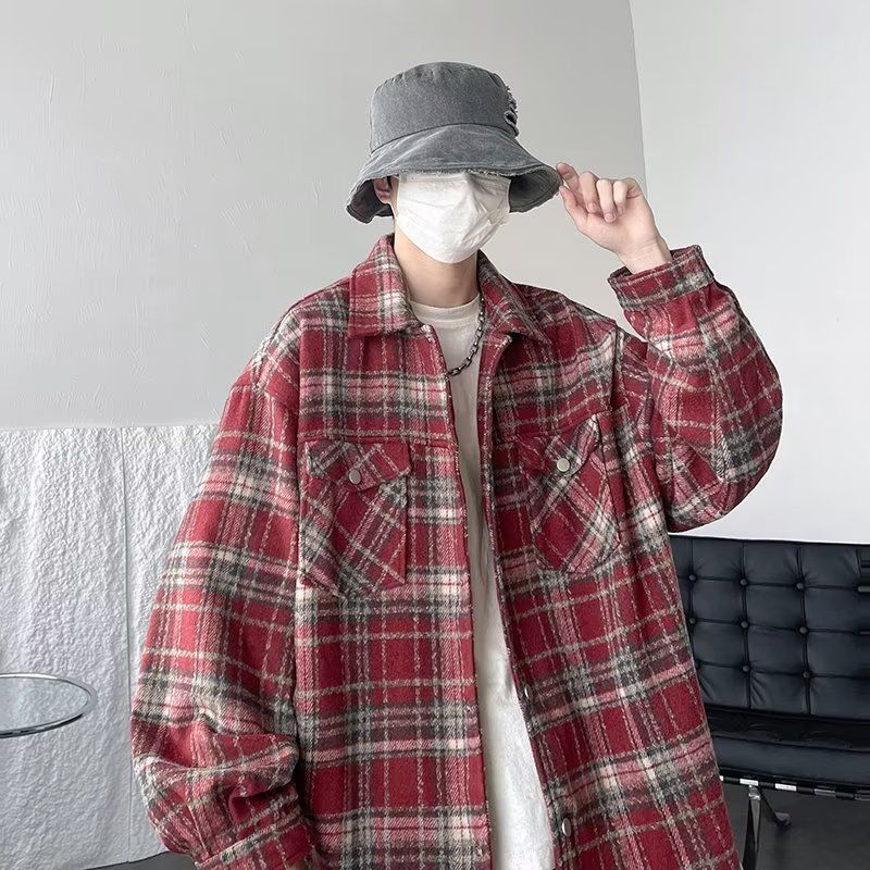 Xiaoxiangfeng outerwear for men in spring and autumn, new thin style retro trendy brand plaid clothes, cool jacket_voghion.com