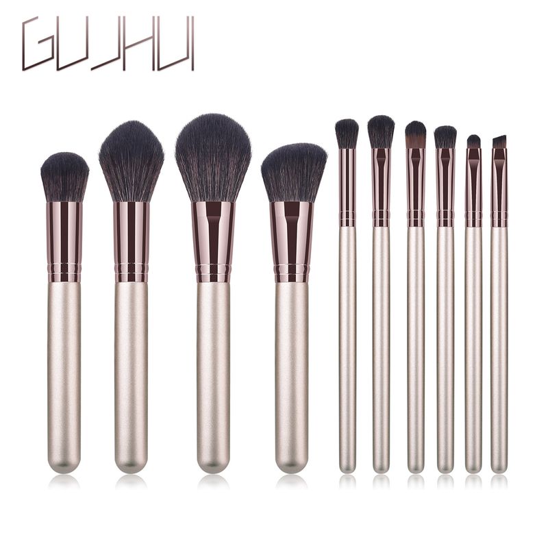 10 Stück Make-up-Pinsel, Schaft, Pinselendset, Rougepinsel, Beauty-Tools, Make-up-Tools GUJHUI_voghion.com