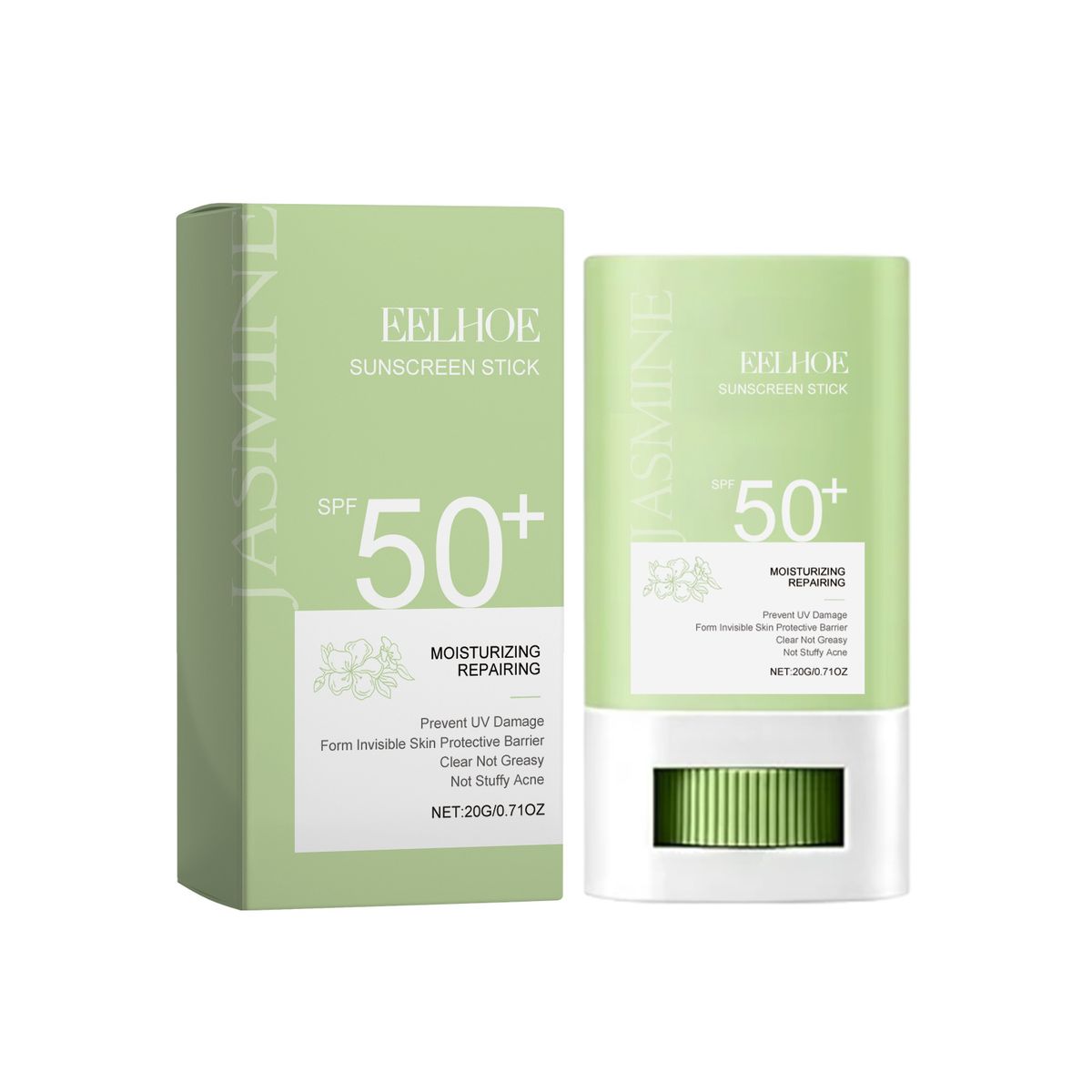 EELHOE Jasmine Cream Summer Outdoor Skin UV Isolation Protection Refreshing and Non Sticky_voghion.com