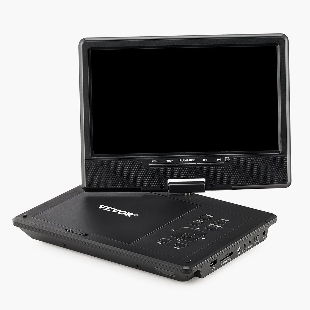 VEVOR Portable DVD Player 9 In HD Swivel Display Screen 4 Hours Built-in Battery_voghion.com