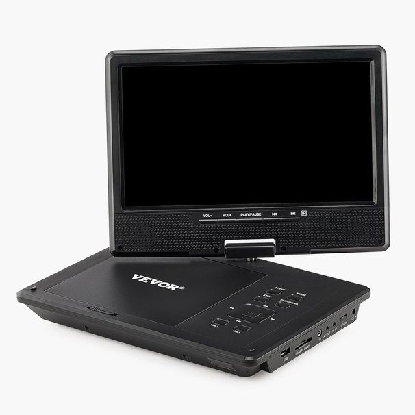 VEVOR Portable DVD Player 9 In HD Swivel Display Screen 4 Hours Built-in Battery_voghion.com