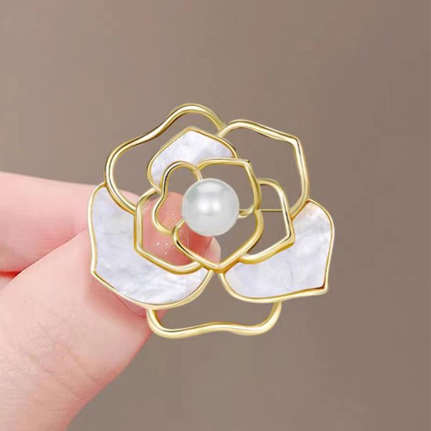 Brooch Women's High-end Sense High-end Pin Elegant Temperament Fixed Clothes Accessories_voghion.com
