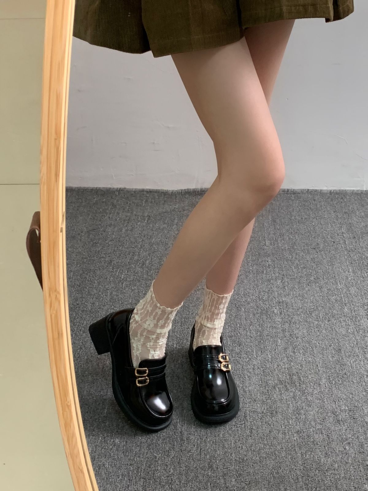 Small Leather Women's Spring 2025 New Arrival Low Heel Easiest For Match One Pedal Loafer Soft Bottom Work Clothing JK_voghion.com