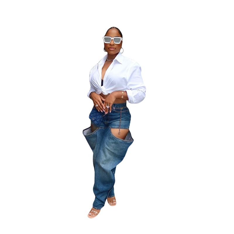 Women's fashion fashion stretch jeans_voghion.com