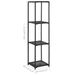 Storage Shelf Black 11.8"x11.8"x47.2" Poly Rattan_voghion.com