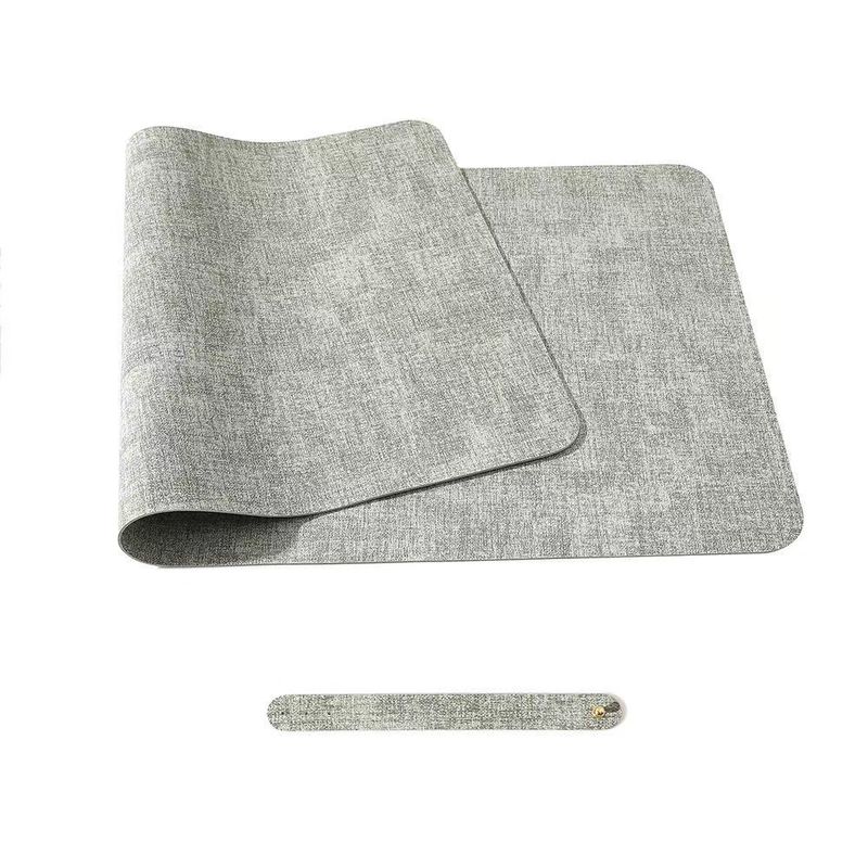 Tappetino da scrivania in pelle - Tessuto bifacciale (antiscivolo extra spesso per studio/ufficio/scrivania del computer, impermeabile e antigraffio)_voghion.com